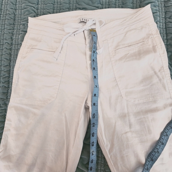 Level 99 Violette High Rise White Linen Wide Leg Pants Size 26 - Worn Once - Picture 7 of 10